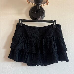Cider Elegant Black Lace Skirt
